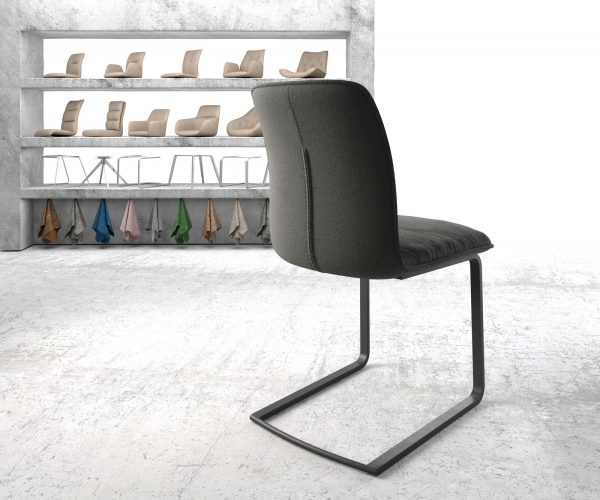 Houpací židle Vinjo-Flex Textured Fabric Anthracite Cantilever Flat Black - Image 3
