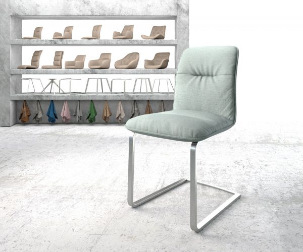 Houpací židle Vinjo-Flex Stripes Mint Cantilever Flat Stainless Steel