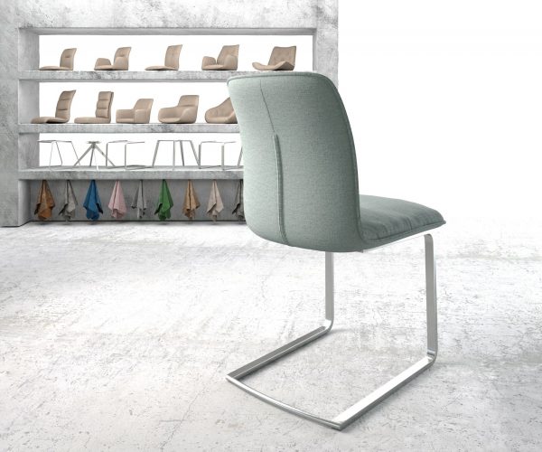 Houpací židle Vinjo-Flex Stripes Mint Cantilever Flat Stainless Steel - Image 3
