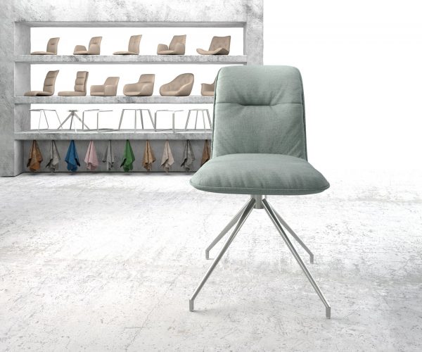 Otočná židle Vinjo-Flex Stripes Mint Cross Frame Conical Stainless Steel 180° Swivel - Image 2