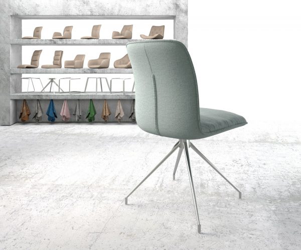 Otočná židle Vinjo-Flex Stripes Mint Cross Frame Conical Stainless Steel 180° Swivel - Image 3