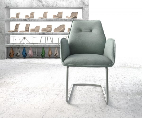 Otočná židle Zoa-Flex Stripes Mint Cantilever Chair Round Stainless Steel - Image 2