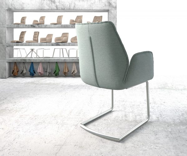 Otočná židle Zoa-Flex Stripes Mint Cantilever Chair Round Stainless Steel - Image 3