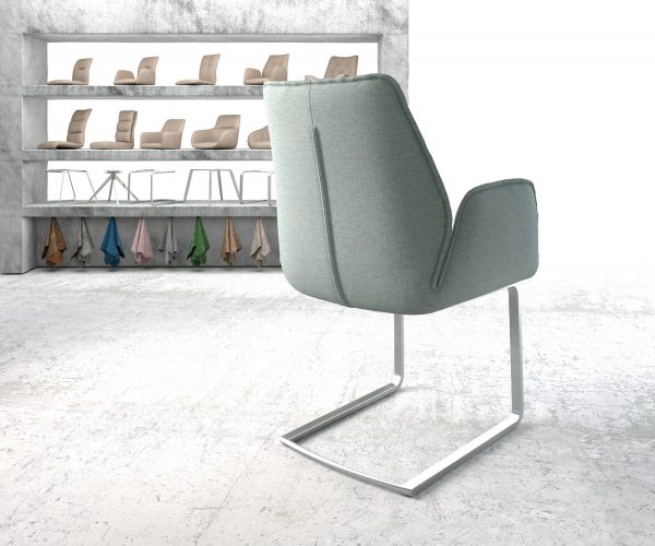 Otočná židle Zoa-Flex Stripes Mint Cantilever Flat Stainless Steel - Image 3