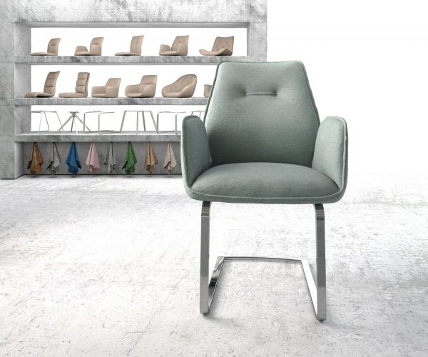 Otočná židle Zoa-Flex Stripes Mint Cantilever Flat Chrome - Image 2