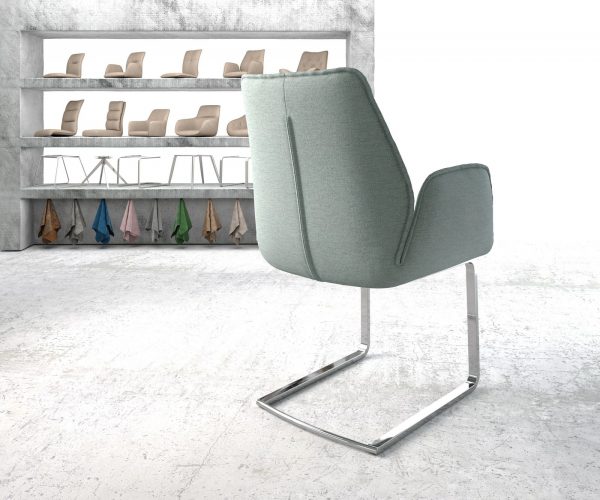 Otočná židle Zoa-Flex Stripes Mint Cantilever Flat Chrome - Image 3