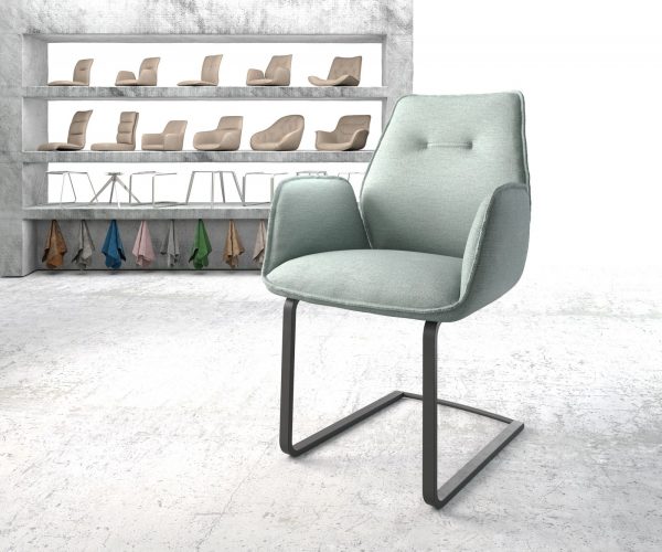 Otočná židle Zoa-Flex Stripes Mint Cantilever Flat Black