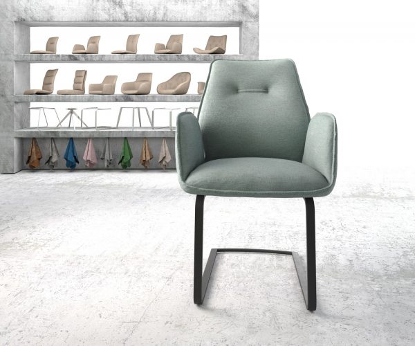 Otočná židle Zoa-Flex Stripes Mint Cantilever Flat Black - Image 2