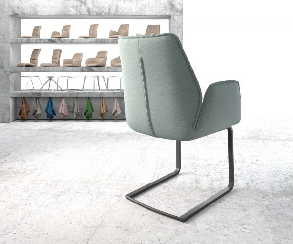 Otočná židle Zoa-Flex Stripes Mint Cantilever Flat Black - Image 3