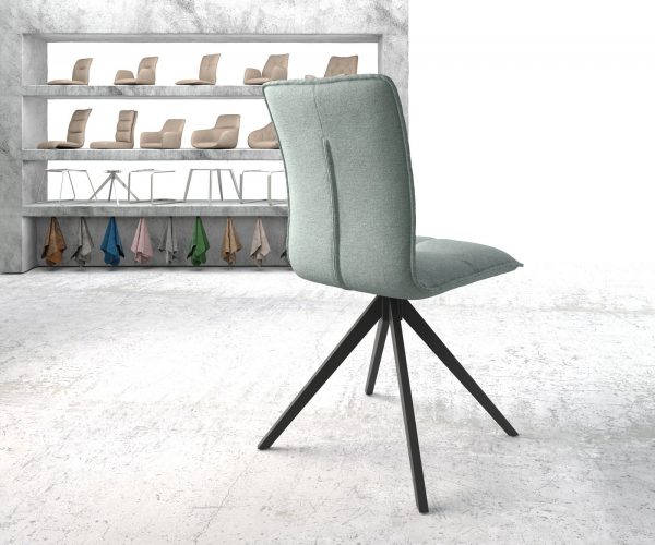 Otočná židle Maddy-Flex Stripes Mint Cross Frame Edged Black 180° Swivel - Image 3