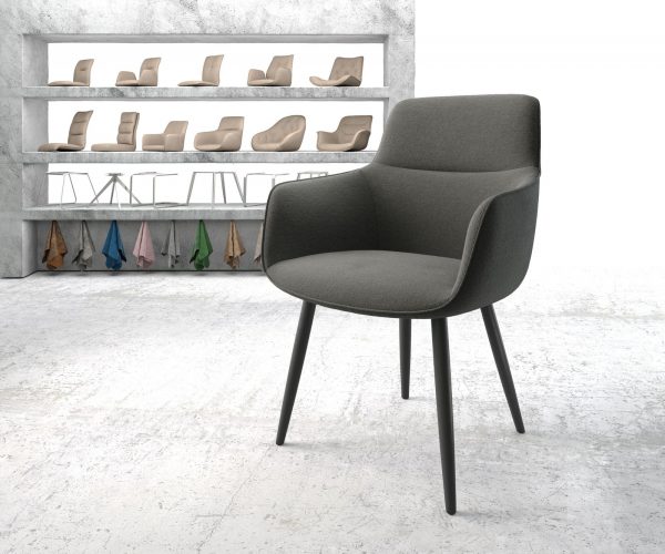 Jídelní židle Pejo-Flex Anthracite Structure 4-nohá kónická Černá