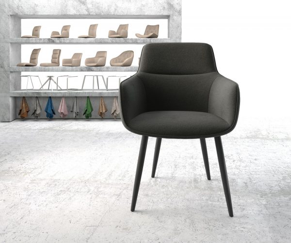 Jídelní židle Pejo-Flex Anthracite Structure 4-nohá kónická Černá - Image 2
