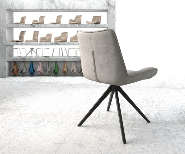Otočná židle Taimi-Flex Stripes Light Grey Cross Frame Edged Black 180° Swivel - Image 3