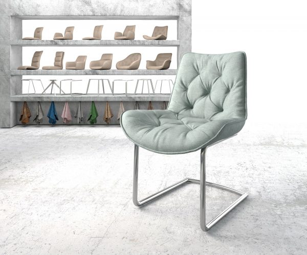 Houpací židle Taimi-Flex Stripes Mint Cantilever Chair Round Chrome