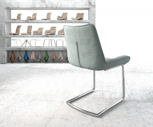 Houpací židle Taimi-Flex Stripes Mint Cantilever Chair Round Chrome - Image 3