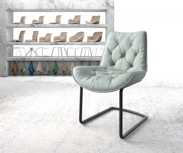 Houpací židle Taimi-Flex Stripes Mint Cantilever Round Black