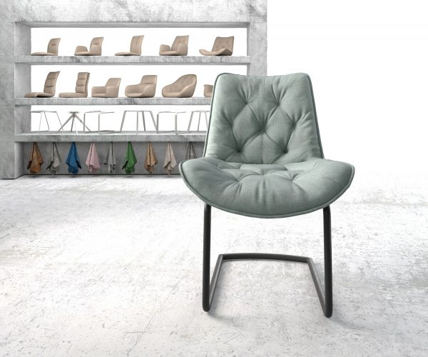 Houpací židle Taimi-Flex Stripes Mint Cantilever Round Black - Image 2