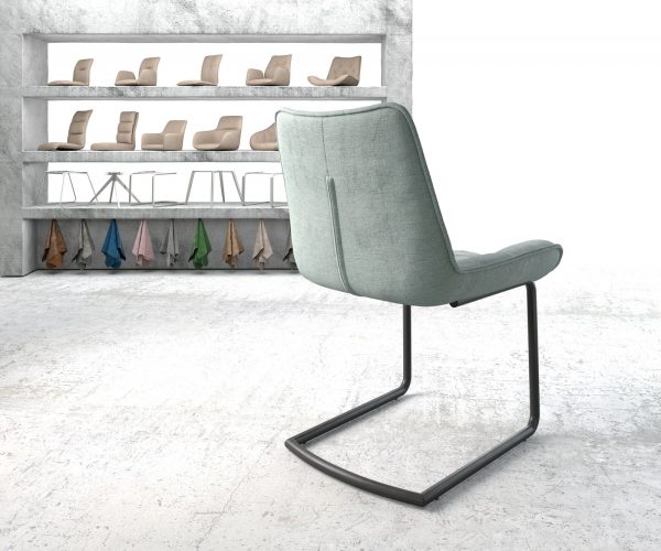 Houpací židle Taimi-Flex Stripes Mint Cantilever Round Black - Image 3