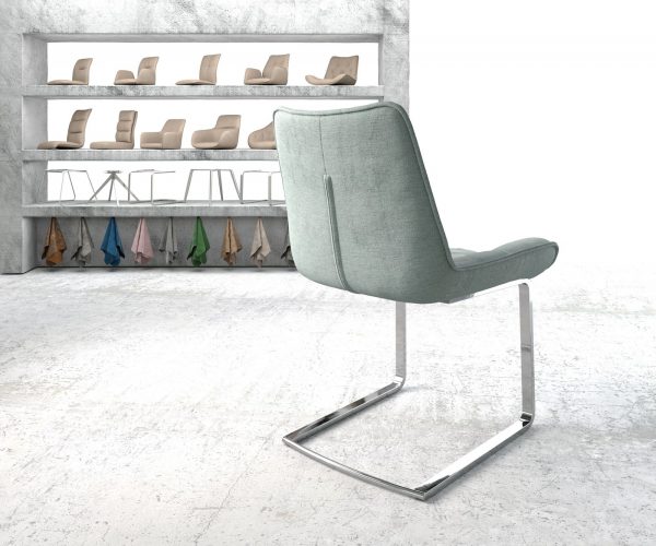 Houpací křeslo Taimi-Flex Stripes Mint Cantilever Flat Chrome - Image 3