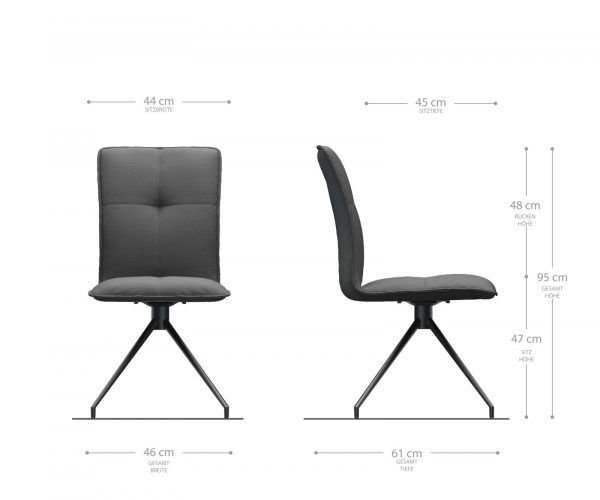 Otočná židle Maddy-Flex Velvet Green Křížový rám z nerezové oceli 180° otočná - Image 5