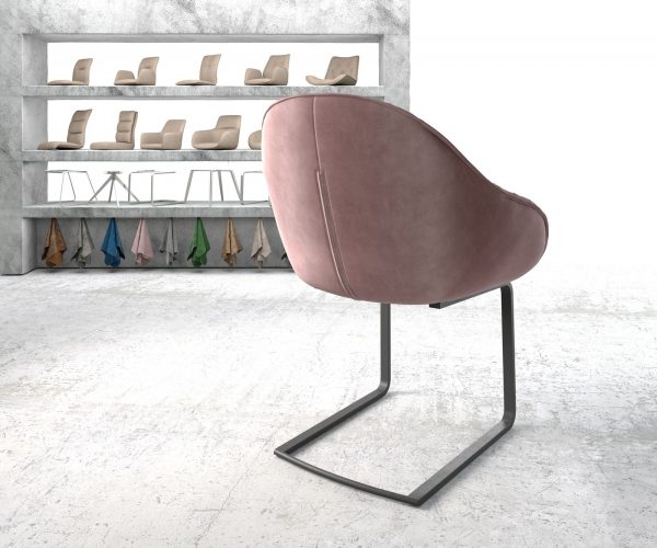 Křeslo Gaio-Flex Rosé Samet Cantilever Flat Černá - Image 3