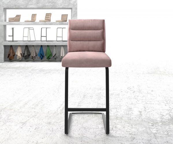 Barová židle Pela-Flex Velvet Rosé Cantilever Flat Metal - Image 2