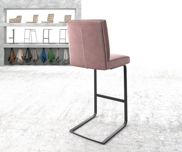 Barová židle Pela-Flex Velvet Rosé Cantilever Flat Metal - Image 3