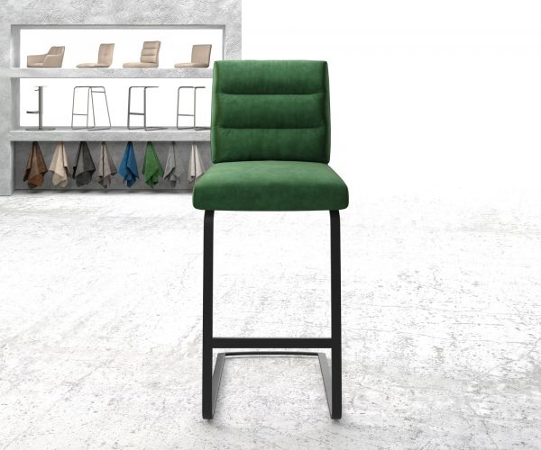 Barová židle Pela-Flex Velvet Green Cantilever Flat Metal - Image 2