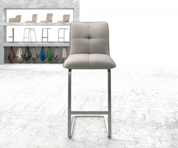 Barová židle Maddy-Flex Stripes Light Grey Cantilever Flat Metal - Image 2