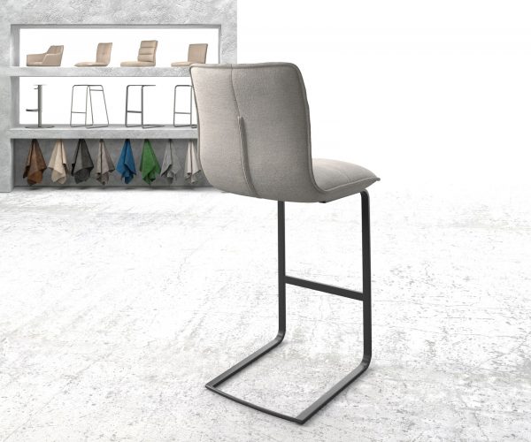 Barová židle Maddy-Flex Stripes Light Grey Cantilever Flat Metal - Image 3