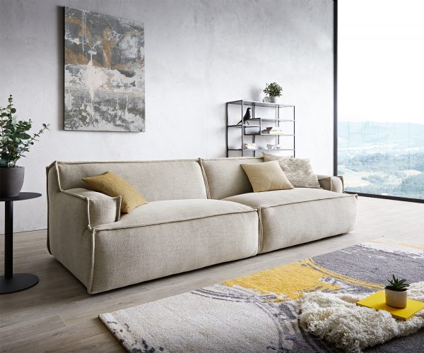 Pohovka Basit 290 x 110 cm žinylka béžová - Image 2