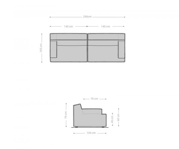 Pohovka Basit 290 x 110 cm žinylka béžová - Image 7