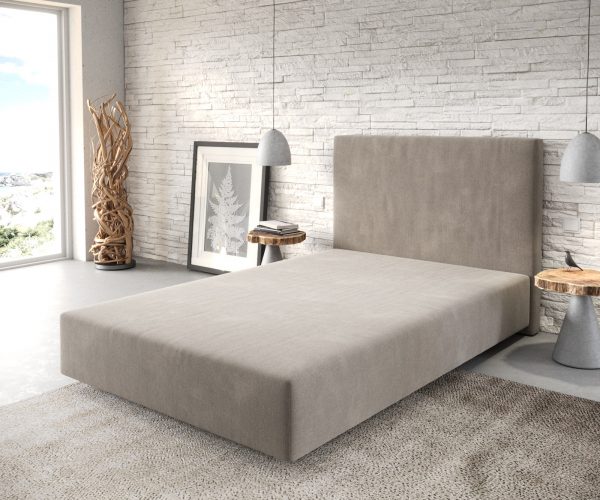 Boxspring postel Dream-Well 120x200 cm mikrovlákno béžová