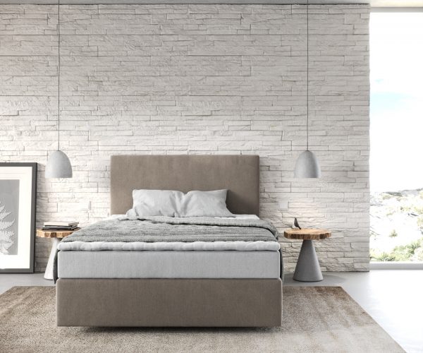 Postel Boxspring Dream-Well 120x200 cm mikrovlákno béžová s matrací a topperem - Image 2