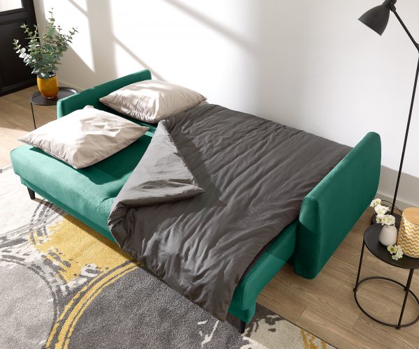 Rozkládací pohovka Fedja Velour Green 220x90 cm - Image 8
