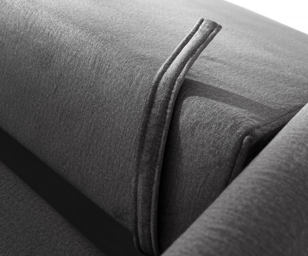 Rozkládací pohovka Fedja Velour Graphite 220x90 cm - Image 6