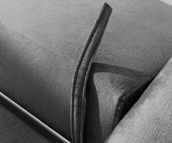 Rozkládací pohovka Narin velur grafit 240x100 cm - Image 7
