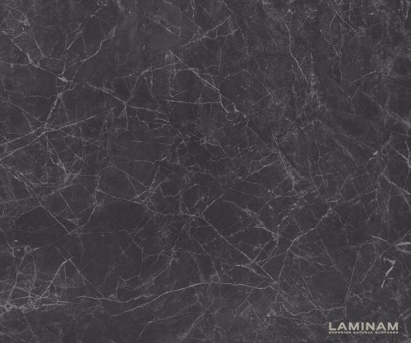Jídelní stůl Edge 140x90cm Laminam® keramika šedá podnož černá plochá ocel - Image 3