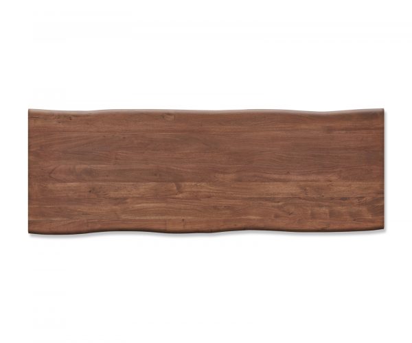 Jídelní stůl Edge 280x100cm Akácie hnědá Nerezová ocel Úzká hrana Live-Edge - Image 4