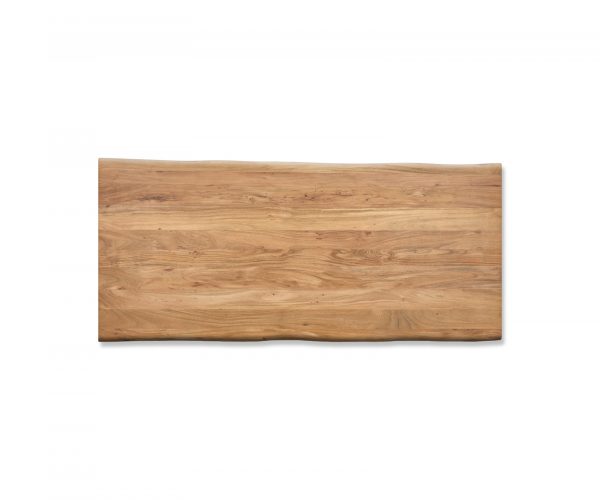 Jídelní stůl hrana 220x100cm XL Akácie Příroda Nerezová ocel Úzká hrana Live-Edge - Image 4