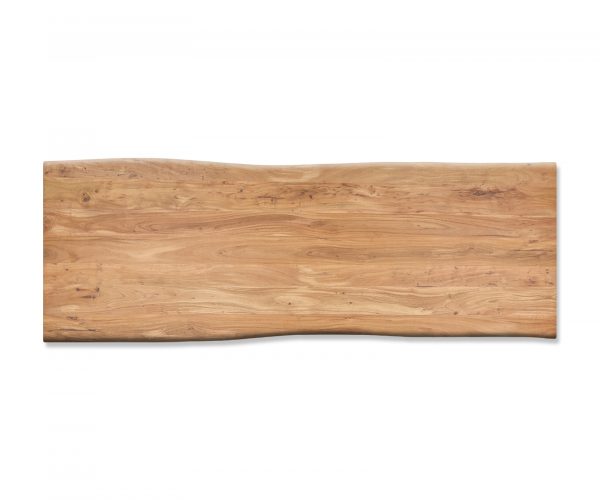 Jídelní stůl Edge 280x100cm XL akácie přírodní nerezová ocel široká - Image 4