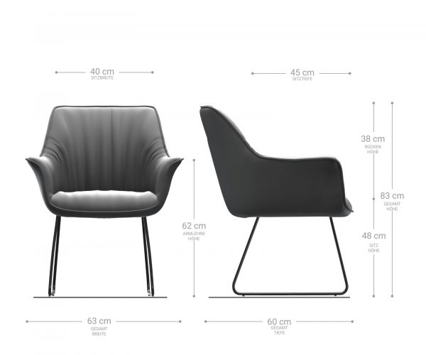 Jídelní židle Keila-Flex s područkami béžová vintage černá tenká podnož - Image 5