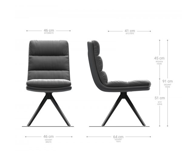 Otočná židle Abelia-Flex samet zelený křížová podnož zaoblená otočná nerezová ocel - Image 5