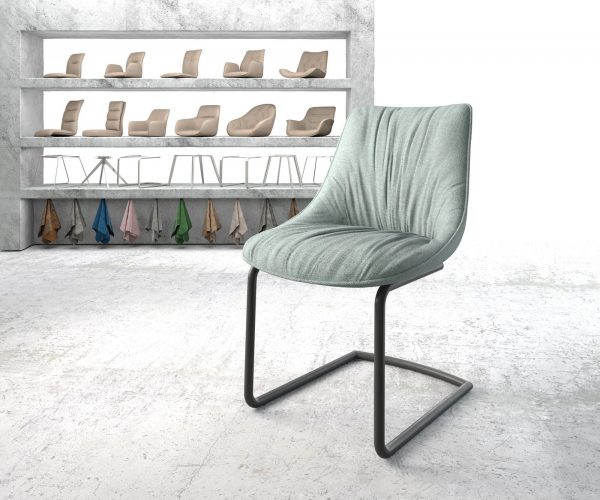 Otočná židle Elda-Flex Stripes Mint Cantilever Round Black