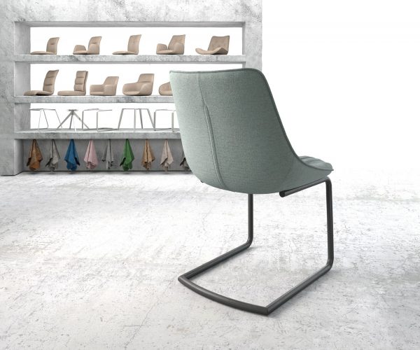 Otočná židle Elda-Flex Stripes Mint Cantilever Round Black - Image 3