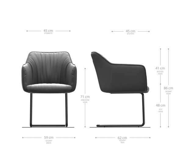 Jídelní židle Elda-Flex s područkami Béžová Vintage Cantilever Round chromovaná - Image 5