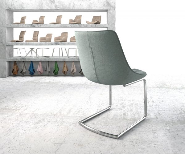 Otočná židle Elda-Flex Stripes Mint Cantilever Round Chrome - Image 3