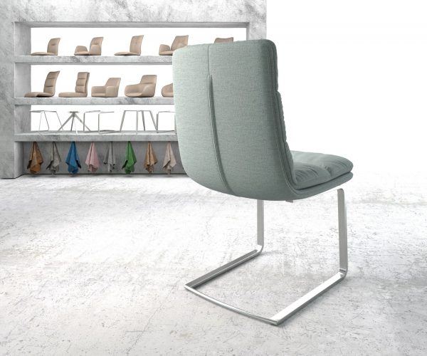 Otočná židle Abelia-Flex Stripes Mint Cantilever Flat Stainless Steel - Image 3