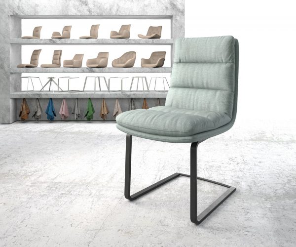 Otočná židle Abelia-Flex Stripes Mint Cantilever Flat Black