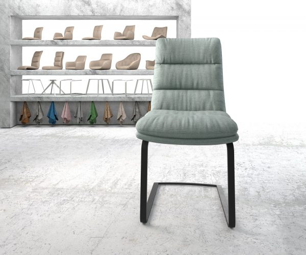 Otočná židle Abelia-Flex Stripes Mint Cantilever Flat Black - Image 2